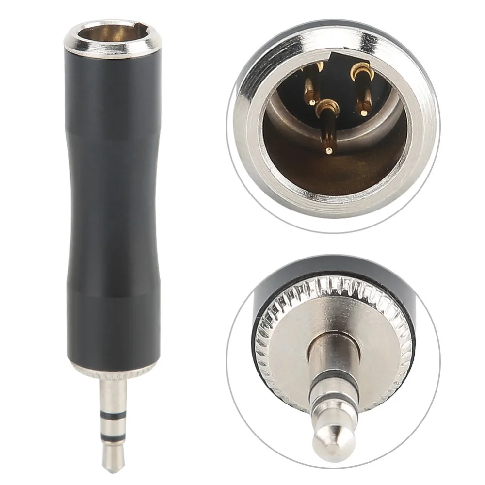 2PCS Gold Plated 3.5mm Male to Mini XLR 3pin Male Plug and Play Audio Adapter Connector Balanced Audio Adapter for Cameras