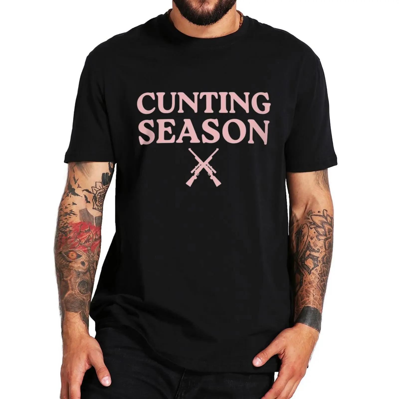 Cunting Season T Shirt Funny Adult Humor Slang Hunt Lovers Tops Summer Harajuku 100% Cotton Unisex T-shirts EU Size