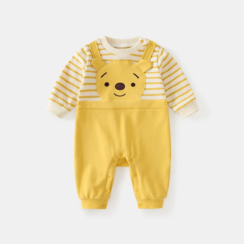 

Winnie The Pooh Baby Boys Girls Spring Baby Onesie Korean Style Outdoor Clothes Rompers Cute Long Sleeve 0-1 Years Bodysuits