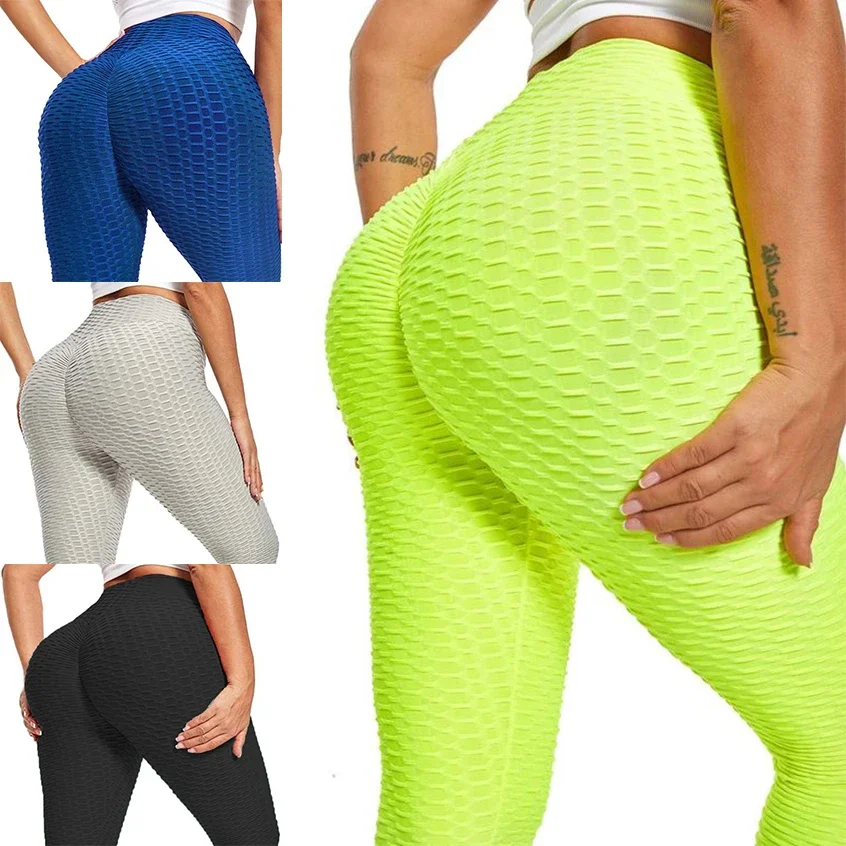 Butt Crack Booty Leggings Donna Anti Cellulite Leggins senza cuciture Push Up Vita alta Peach Lift Pantaloni sportivi da yoga Collant fitness