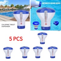 5PCS Swimming Pool Floating Chlorine And Bromine Tabs Dispenser Swimming Pool Floating Chemical Chlorine Dispenser