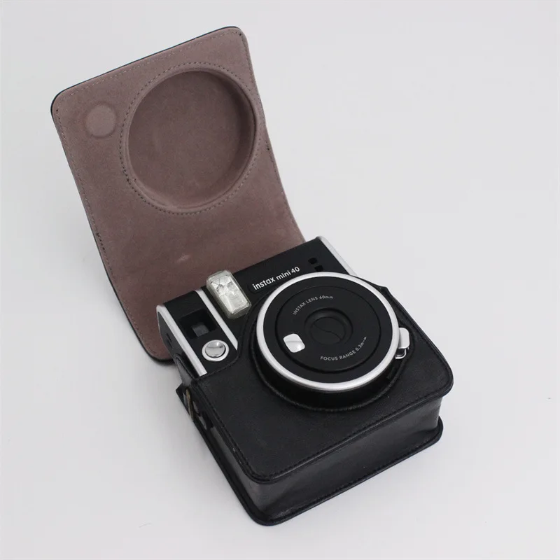حقيبة كاميرا Fujifilm Instax Mini 40 ، حقيبة جلدية ، غطاء واقي