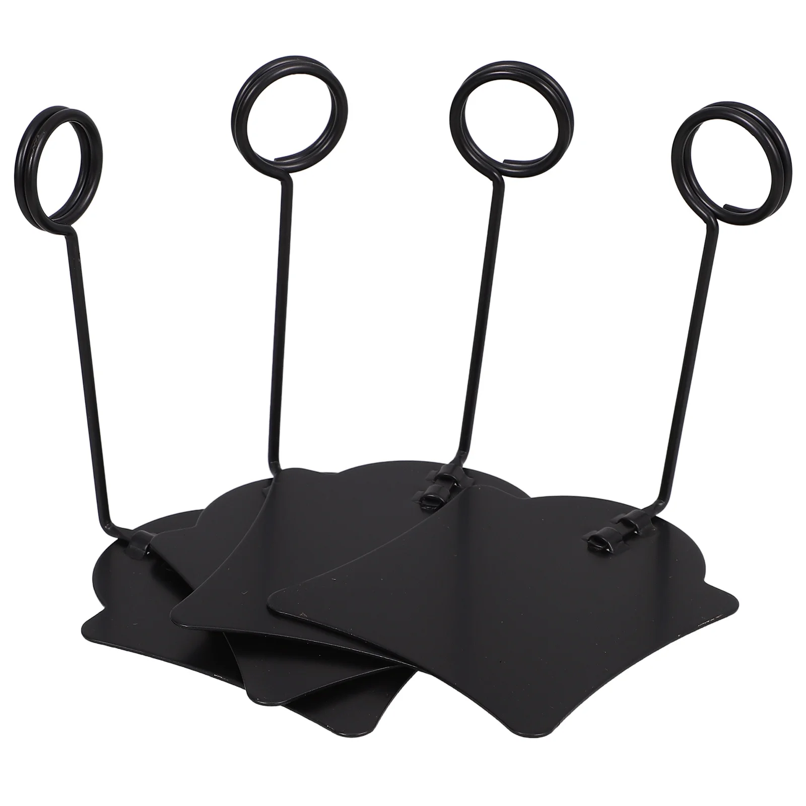 4 個の値札ホルダー鉄製テーブルスタンド組み立て不要小売サインクリップラベルディスプレイホルダーショップ結婚式宴会用