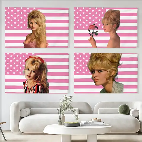French actress Brigitte B-Bardot flag Suitable For Party Club Outdoor Interior Wall Art Decoration Banner Gift