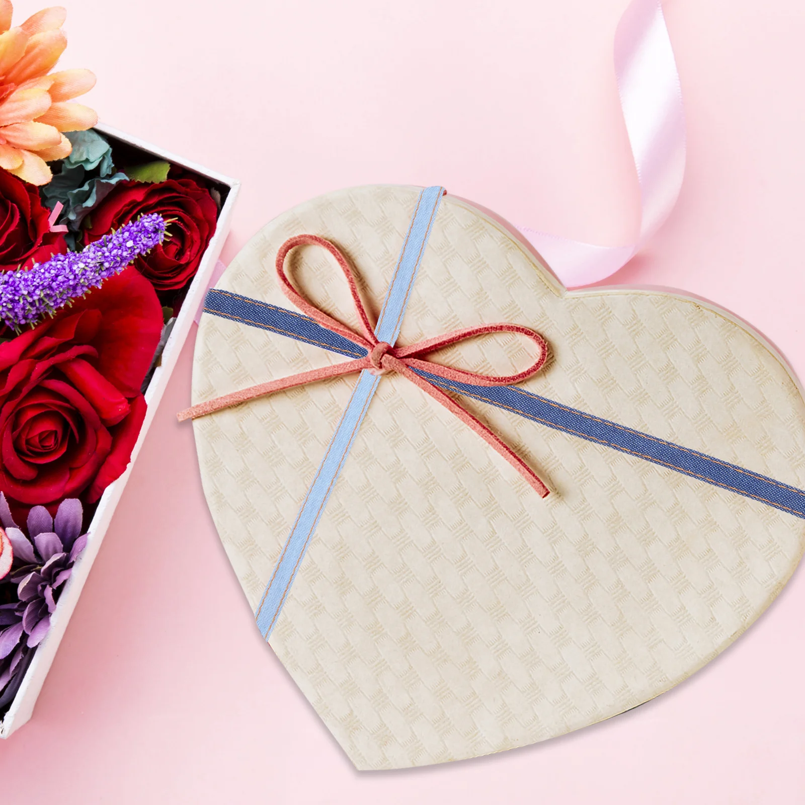 

4pcs 4 Rolls Denim Fabric Ribbon For Sewing Crafting Diy Bowknot Stitch Packaging Decor Multi-Function Ribbon Gift Box Bag Party