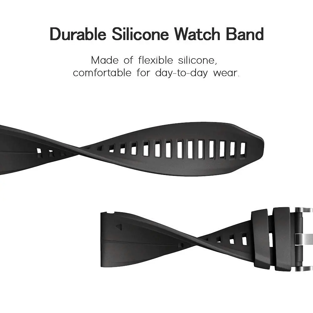 Correa de silicona para reloj, repuesto deportivo Compatible con Fenix 5X Plus, 7X, Garmin Fenix 5X/Fenix 5X Plus/Fenix 6X