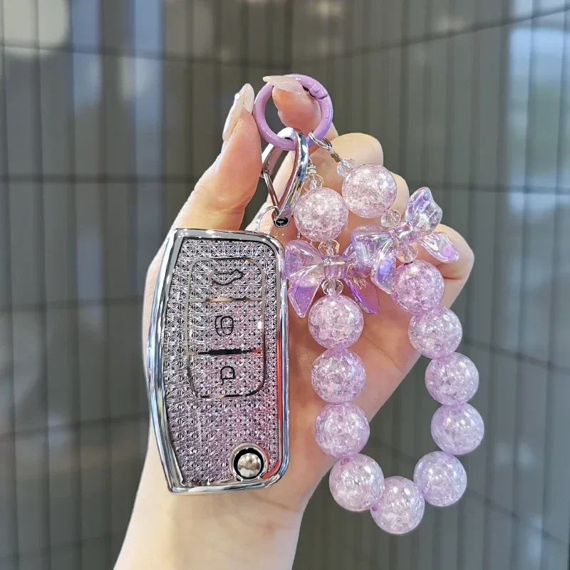 

Suitable for the Focus Mondeo Escort Everest Fiesta ST Ecosport Keycover Keyshell Keychain Sparkling Car Key Case for women