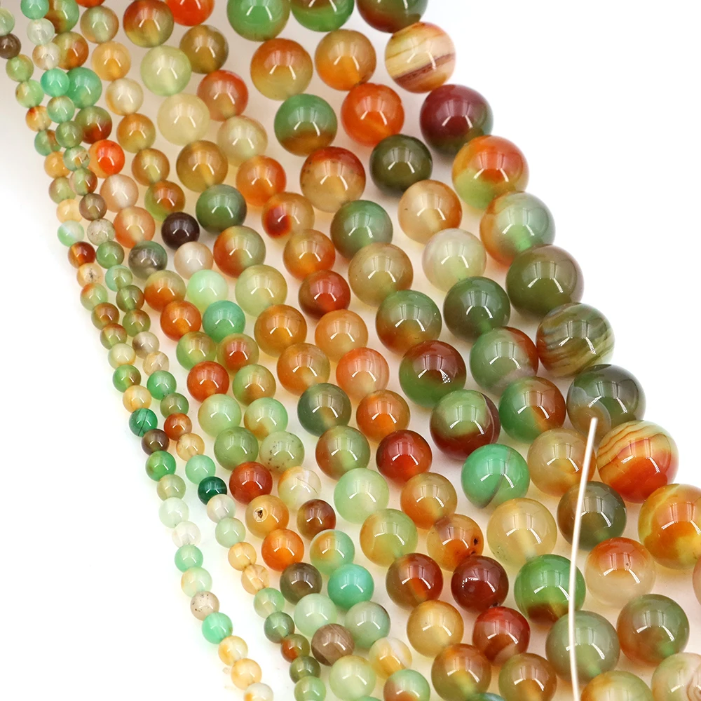 Natural Color Peacock Agates Round Loose Spacer Beads for Jewelry Making DIY Bracelet Necklace Crafts Accessories 4 6 8 10MM - view 3