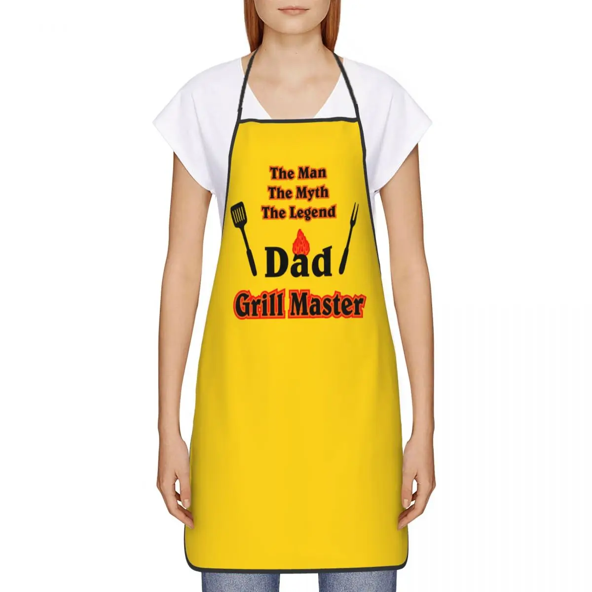 The Legend Dad Grill Master Apron Kitchen Chef Cooking Baking Bib Women Men Fathers Day Gifts Tablier Cuisine for Painting