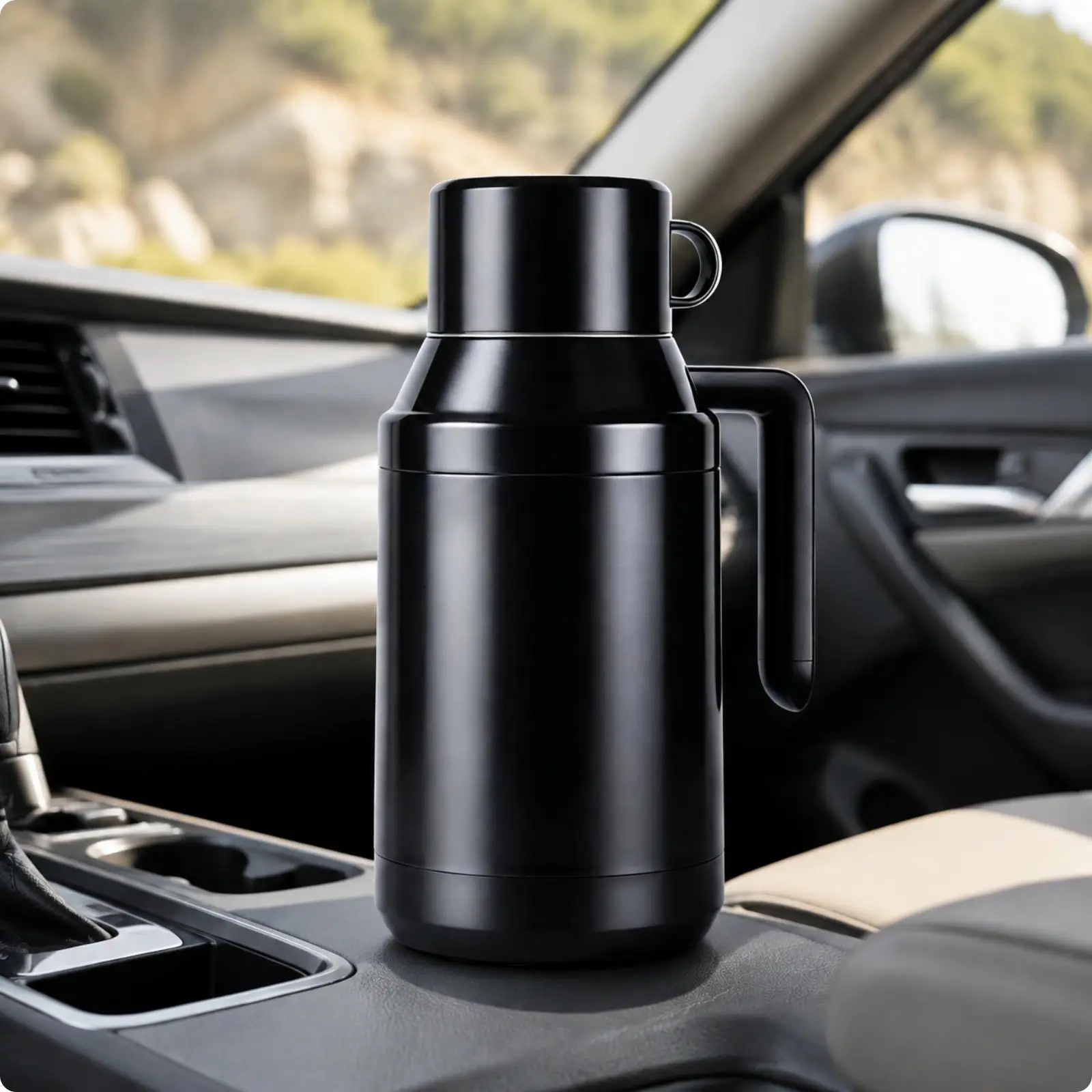 Portable Car Mug Kettle Electric Stainless Steel Heating Water Bottle for Truck Driver with Quick Boil Feature