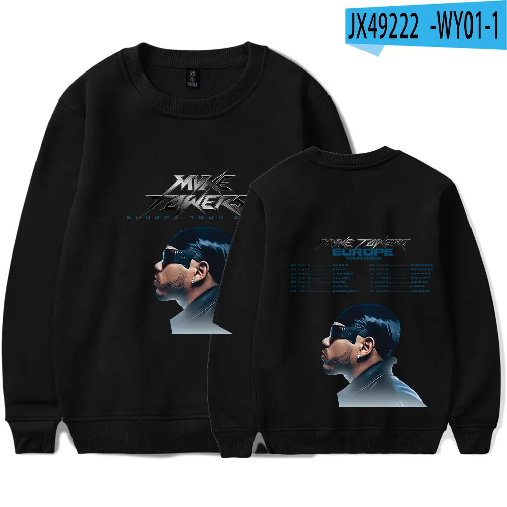 

Myke Towers Sweatshirts Long Sleeve Women Men New Fashion Streetwear