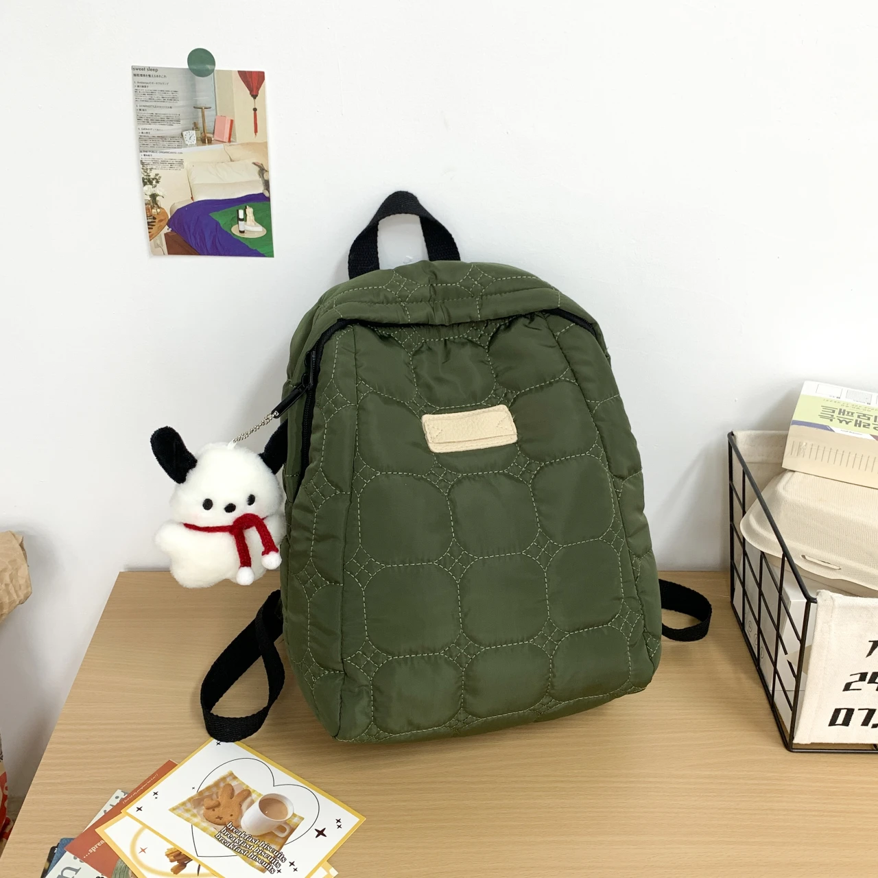 La nuova borsa a tracolla per abito in cotone coreano in piuma leggera da donna zaino piccolo casual per il pendolarismo versatile zainetto per studenti