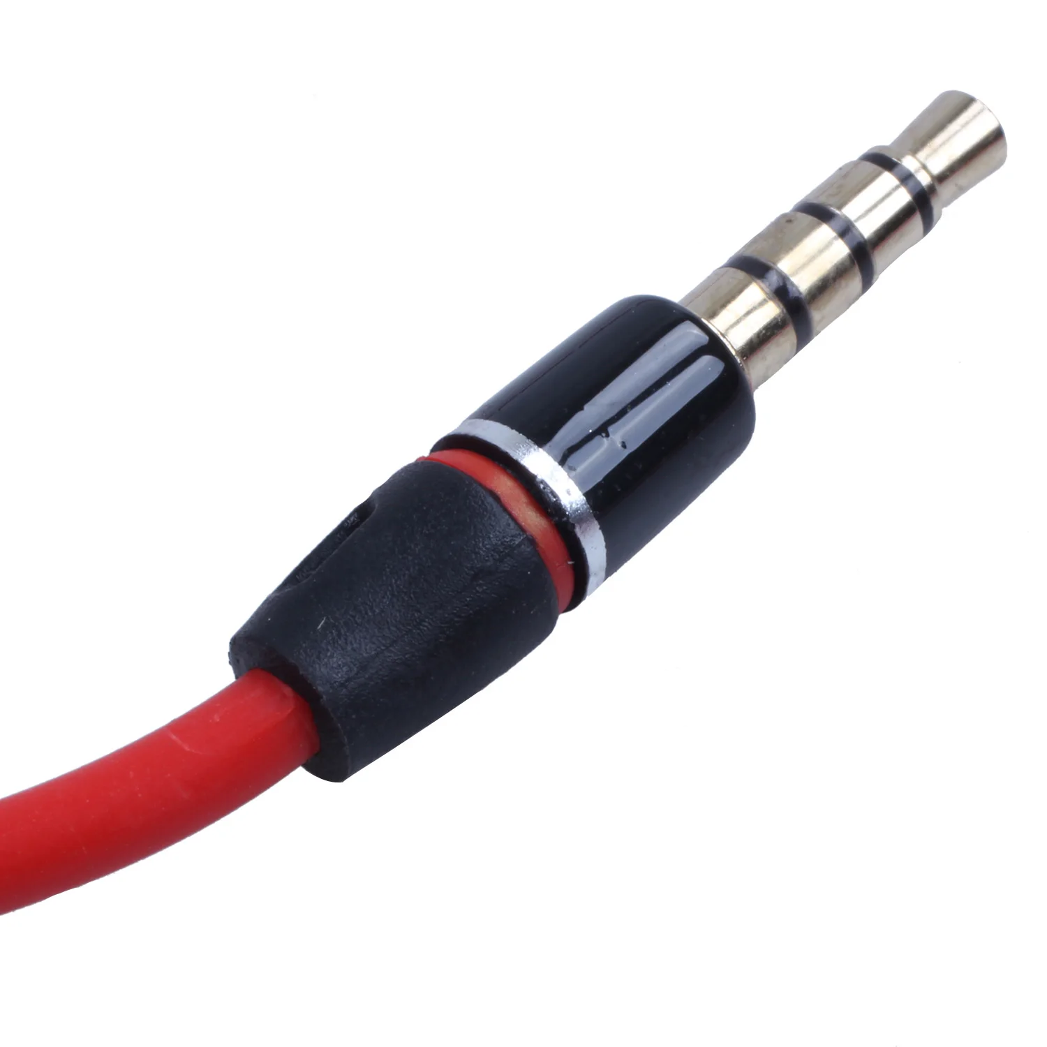 3,5 mm 1/8 polegadas macho para macho 4 pólos carro AUX cabo de áudio gravação fone de ouvido vermelho YDH