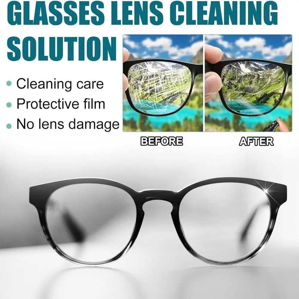 100ML Glasses Lens Cleaner Spray Removing Dust Gentle Cleaning Eyeglass Scratch Removal Spray Refurbishment Anti Fog