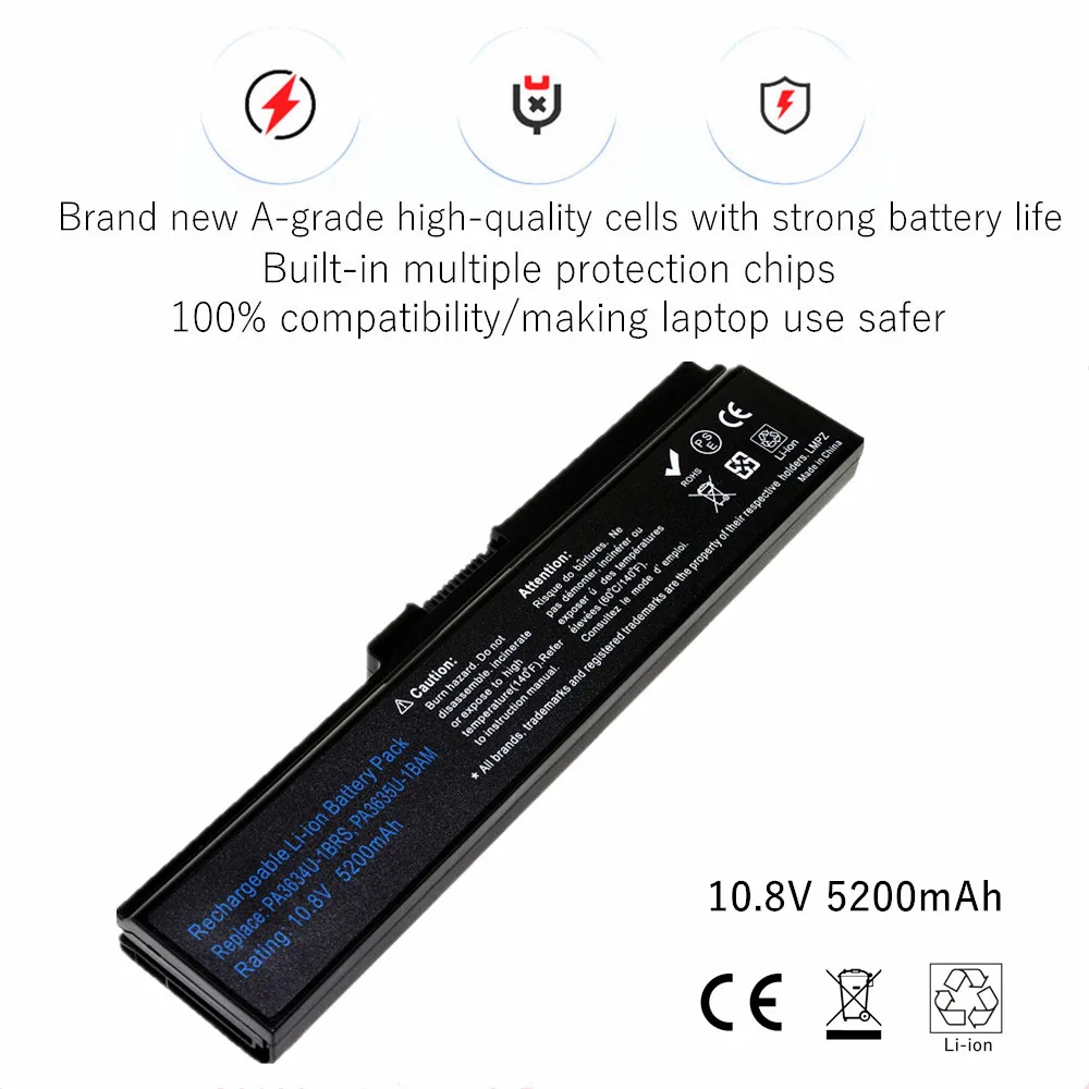 Juyaning Laptop battery for Toshiba Satellite L310 L510 L515 L600 L600D L630 L635 L640 L640D L645 L645D L655 L655D L670 A660D