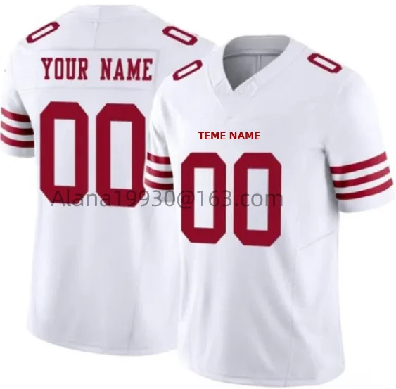 Custom  Jersey Fred Warner Jerry Rice Bosa Brock Purdy George Kittle Christian McCaffrey Stitched Jerseys