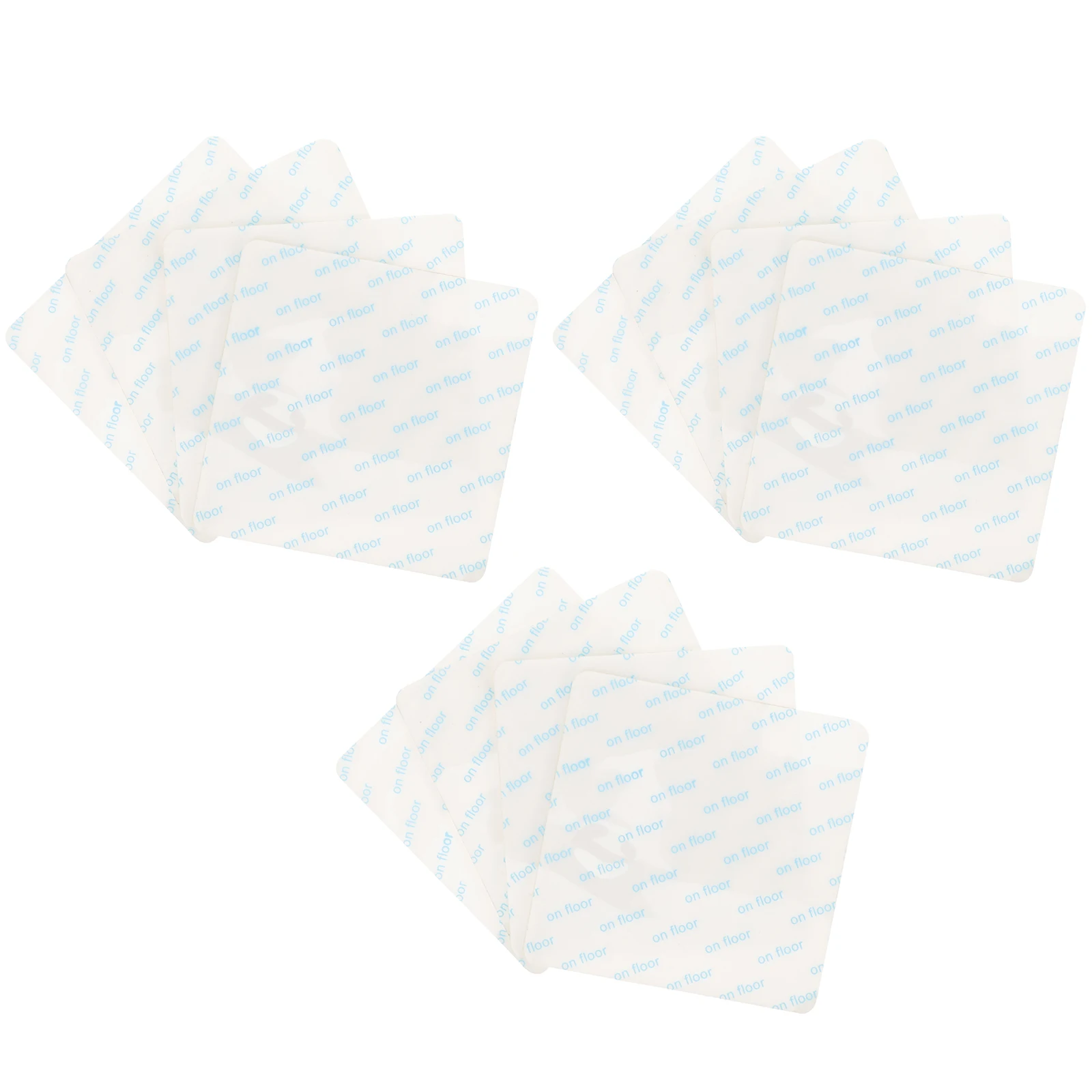 

12pcs Square Shaped Rug Pad Grippers Nonslip for Area Rugs Tape Stickers Plastic Tile Floors Strong Adhesive Easy