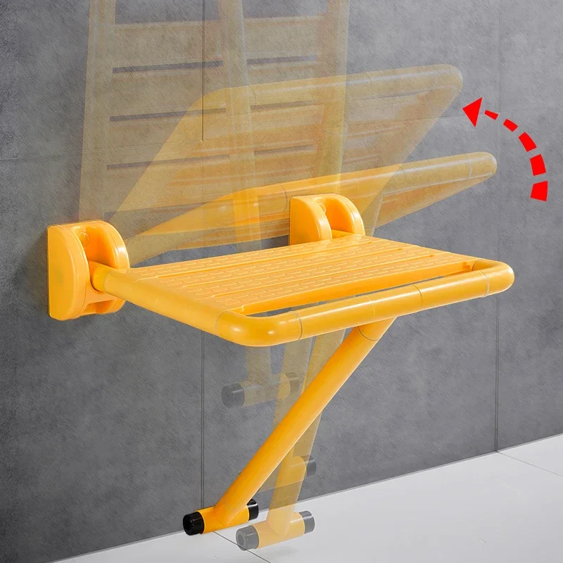 Bathroom folding stool shower seat wall mounted non-slip toilet the elderly pregnant woman bath sitting