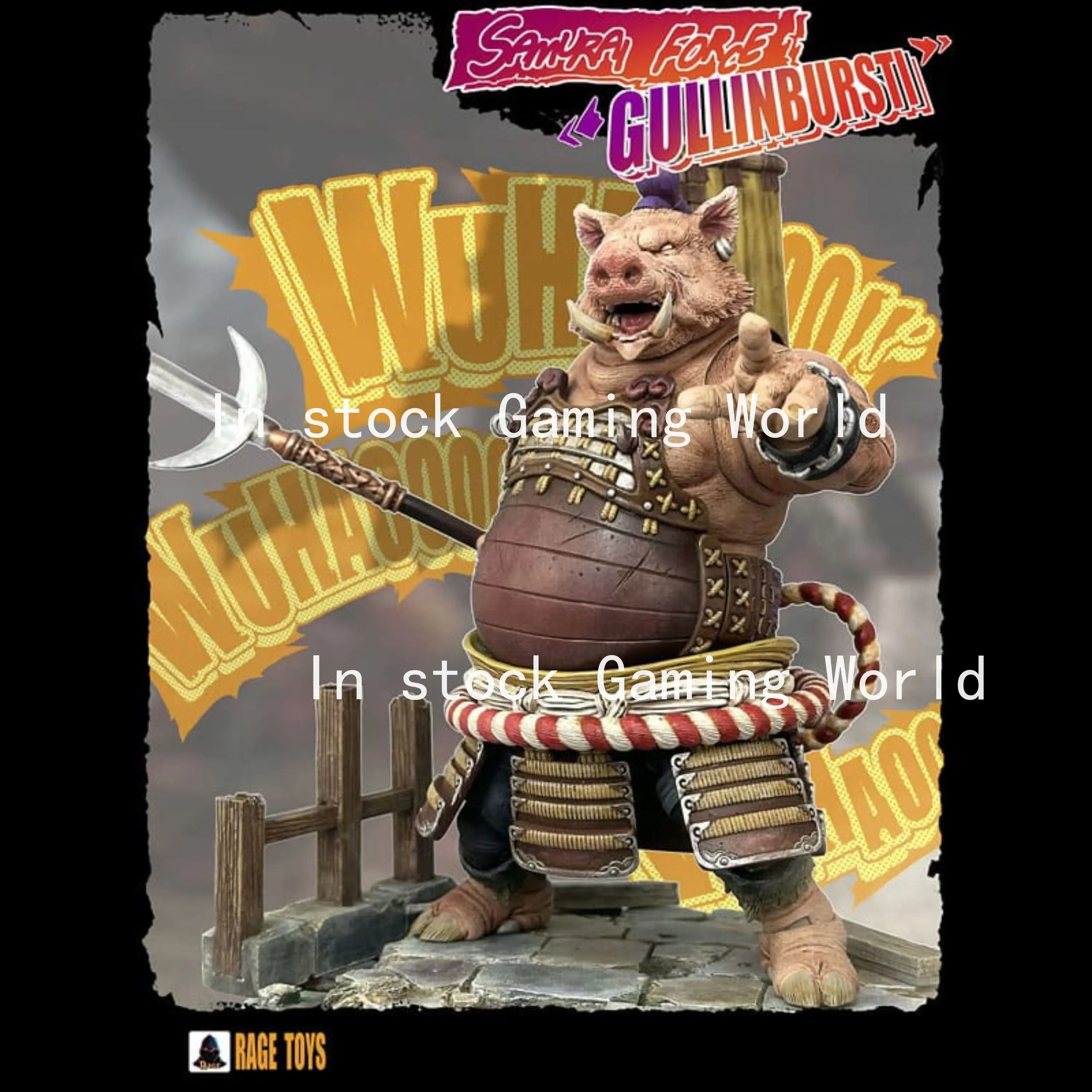 

In Stock Fury Fury Studio Samurai Power Golden Pig Pig Face Gurin Bosdy Matching Action Figure Toy Collection