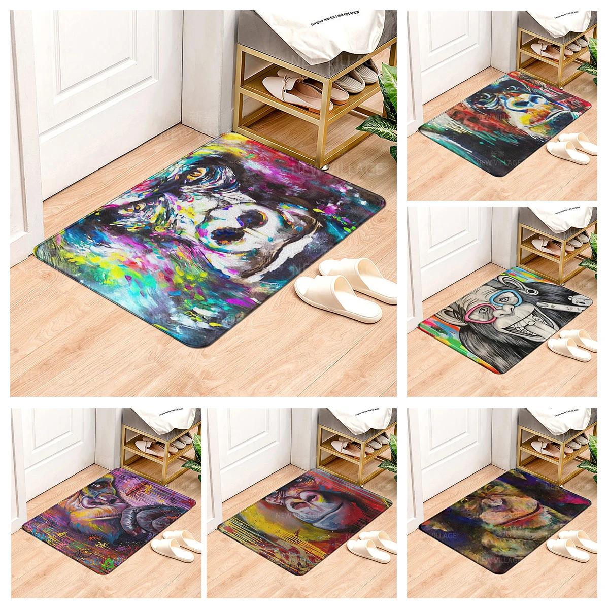 House entrance carpet Home Natural and Animal Styles doormat Room Bath mat Foot mat bath non-slip Kitchen water absorption mat