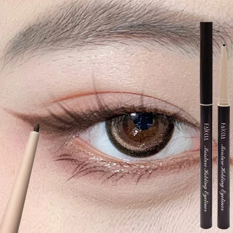 Matte White Eyeliner Gel Pencil Smooth Waterproof Ultra Thin Black Brown Eye Liner Lying Silkworm Pen Outline Eyeliner Make Up