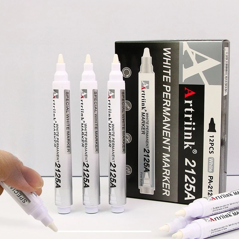 24pcs Oil-based Markers Quick-drying Waterproof Oil-proof Not Easy Fade for Writing Marks POP Poster Design DIY Creation