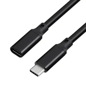 Bilashmart 0.2M 0.3M 0.5M 1M 2M 3M 5M 100W 10Gbps USB 3.2 Gen2 Type C Male to USB C Female Data Sync Charging Cord 4k 60Hz Extension Cable