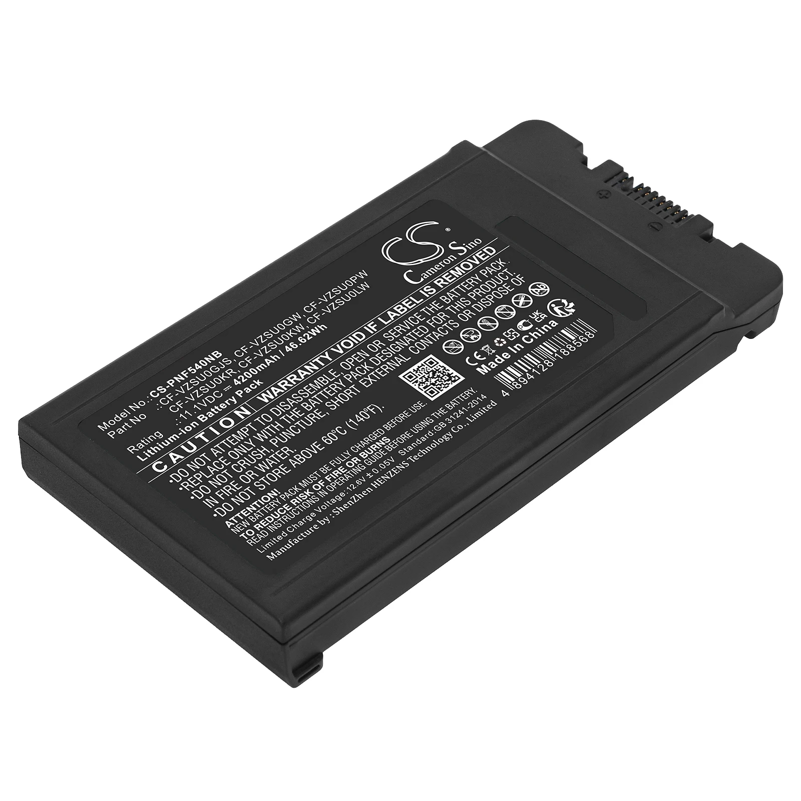 

Li-ion Notebook, Laptop Battery for Panasonic, 11.1V, 4200mAh, Compatible Models: CF-54