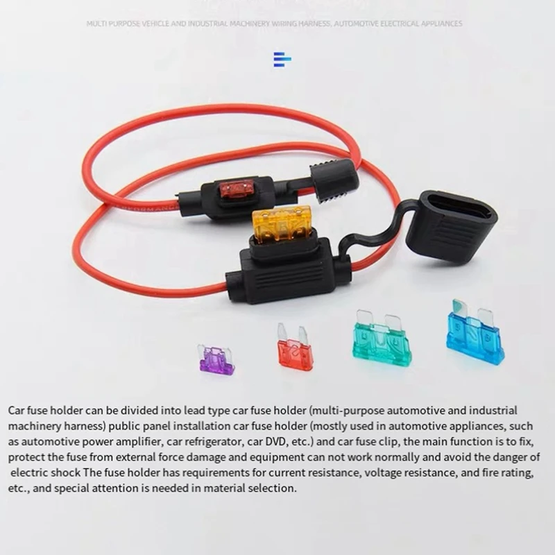 5 Piece Car Mini Blade Fuse Holder Splashproof Box Breakout Switch Socket Car Fuse Socket 12V 30A With Fuse Blade