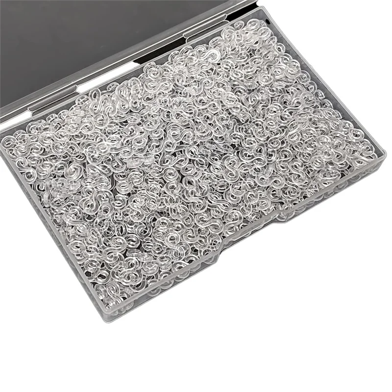 

AOAO-зажимы для резиновой ленты S-образные зажимы 1000 шт. зажим для резинки на ткацком станке пластиковые разъемы для ювелирных изделий-сделай сам запасные материалы, дополнительный комплект