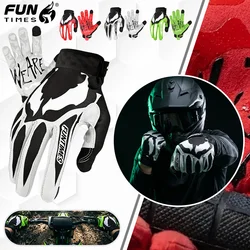 New black and white motorcycle and bicycle long finger riding gloves