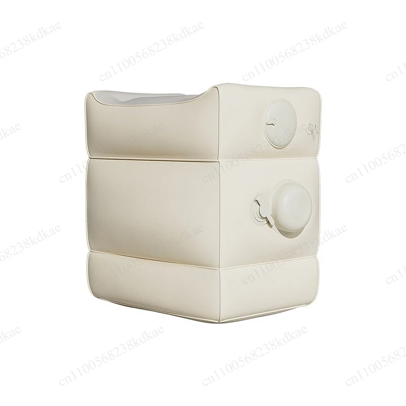 PVC Portable Inflatable Footrest Adjustable Height Travel Foot Pad Cushion for Car Train Plane