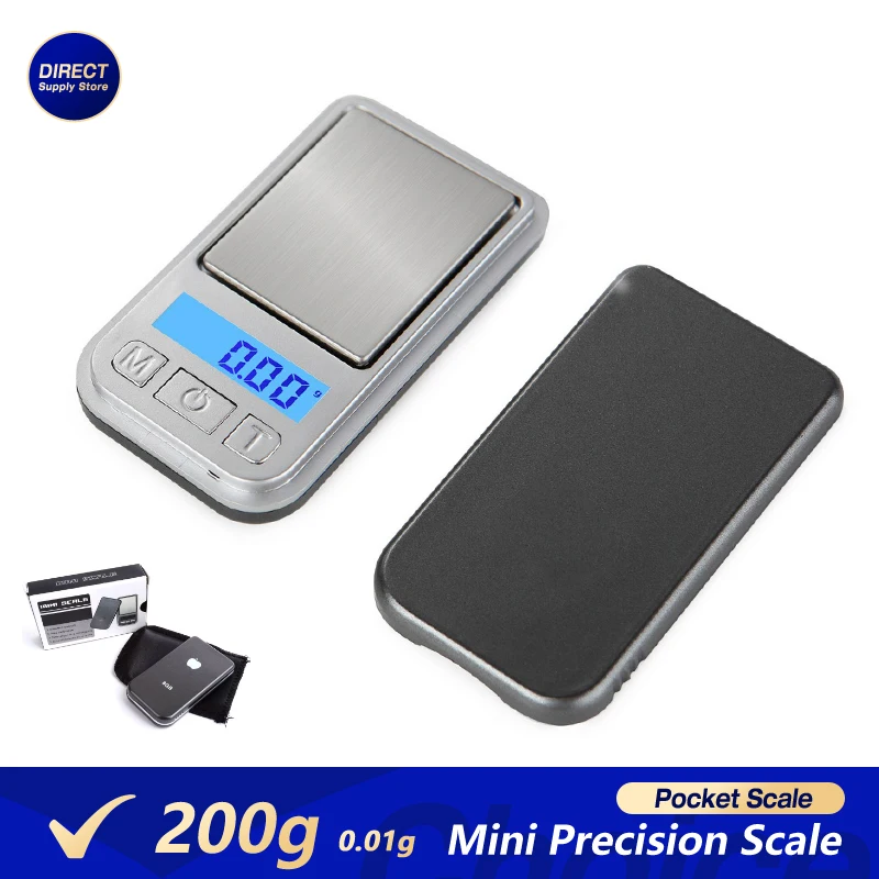 Mini Electronic 200g X 0.01g Digital Scale Ultra Precision Gram Grain Pocket Scale Portable Jewelry Weight Balance