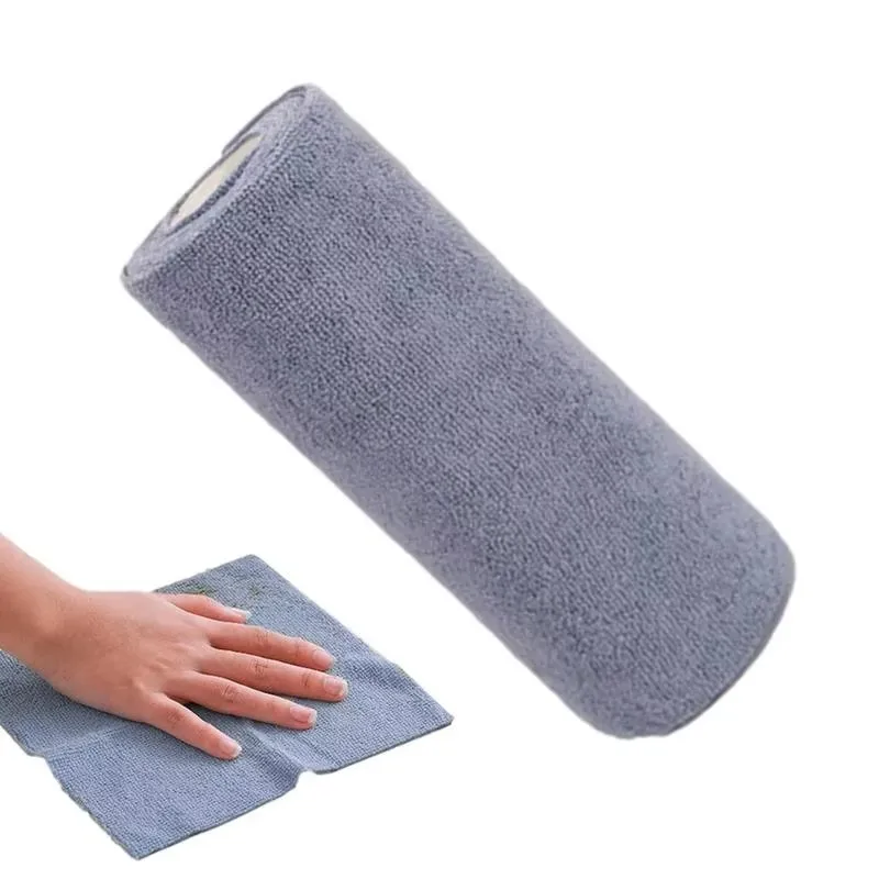 Reusable Wipes Roll Washable Microfiber Cleaning Cloth Roll Convenient and Practical Paperless Towels Roll Tear Away Towels