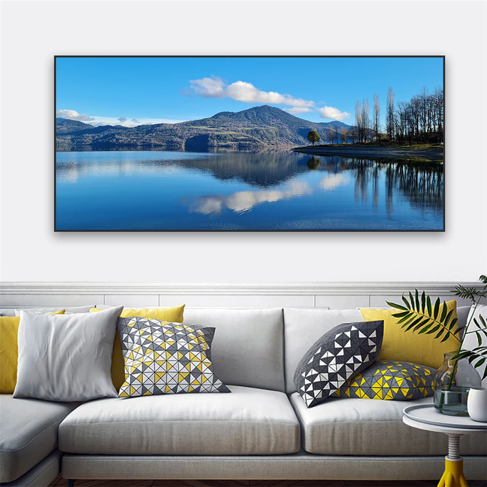 

Chile Nature Travel Landscape Prints Nature Maihue Lake Poster Andean Mountains Canvas Painting Home Living Room Decoration