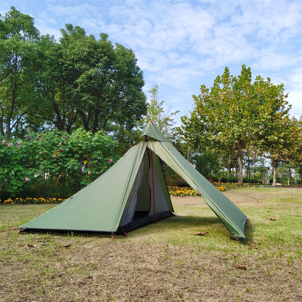 Imagem -04 - Person Pessoa Tipi ly ly Barraca Quente 270cm Leve Caça Família Equipe Mochila Acampamento Caminhadas Equipamentos 3