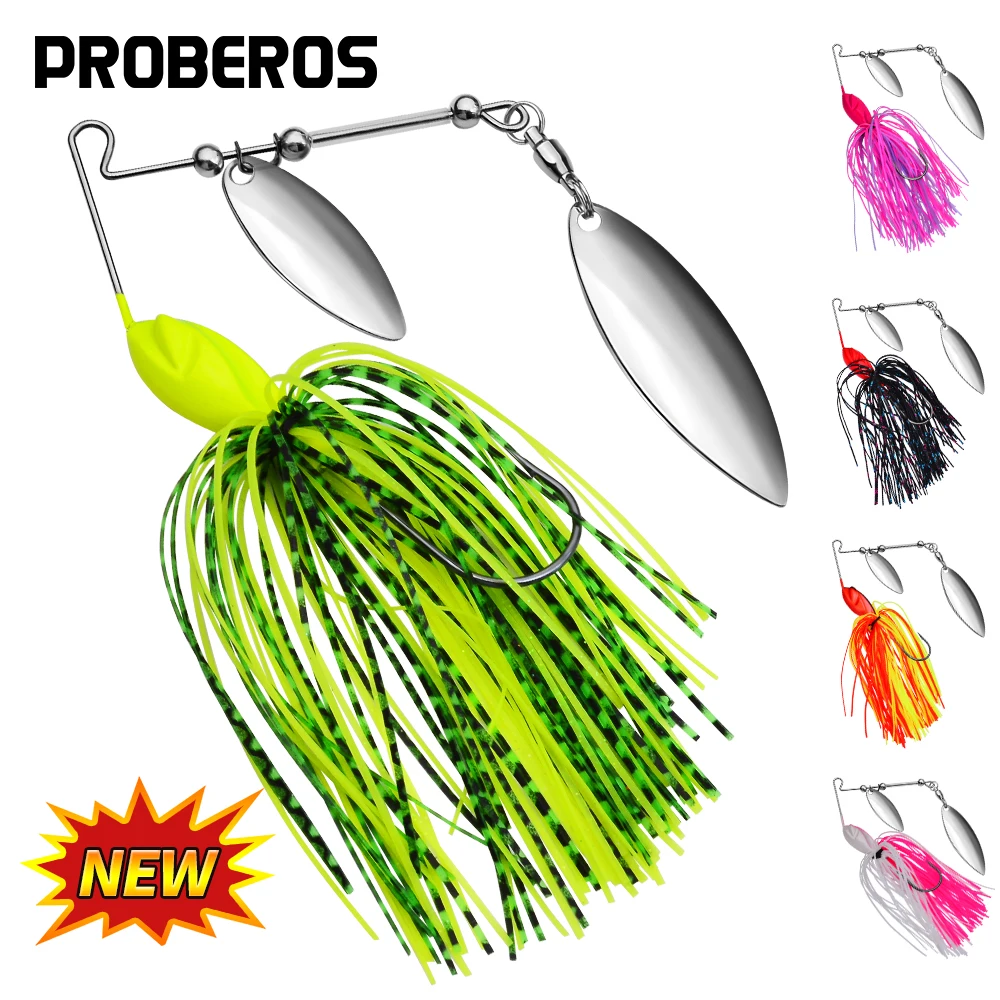 

PROBEROS 1pc/5pcs Rotating Fishing Lures Squid Artificial Bait Bearded Saltwater Trolling Sequins Baits Fishing Spoon Lure