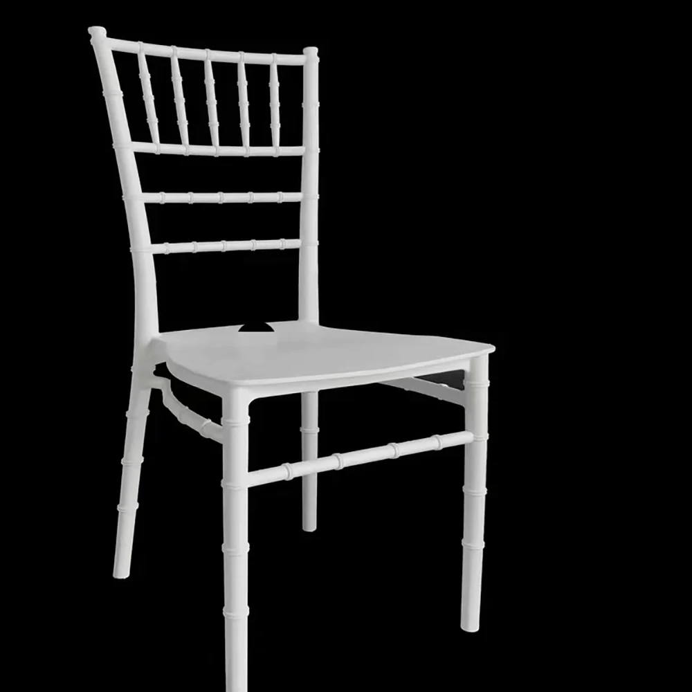 Resin Plastic White Chiavari Tiffany Chair