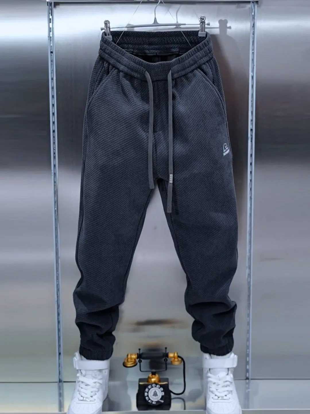 Men's Casual Knitted Harlan Long Pants Autumn 2026 Trendy Print Loose Cuffed Sports Sweatpants Comfortable Loose Fit Trousers
