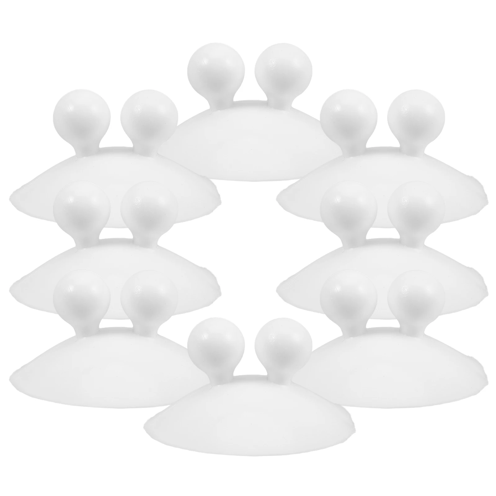 

8pcs Toothbrush Holder Rack Suction Cup Bathroom Kitchen Sturdy Plastic Space Saving Modern Minimalist Style Toothbrush