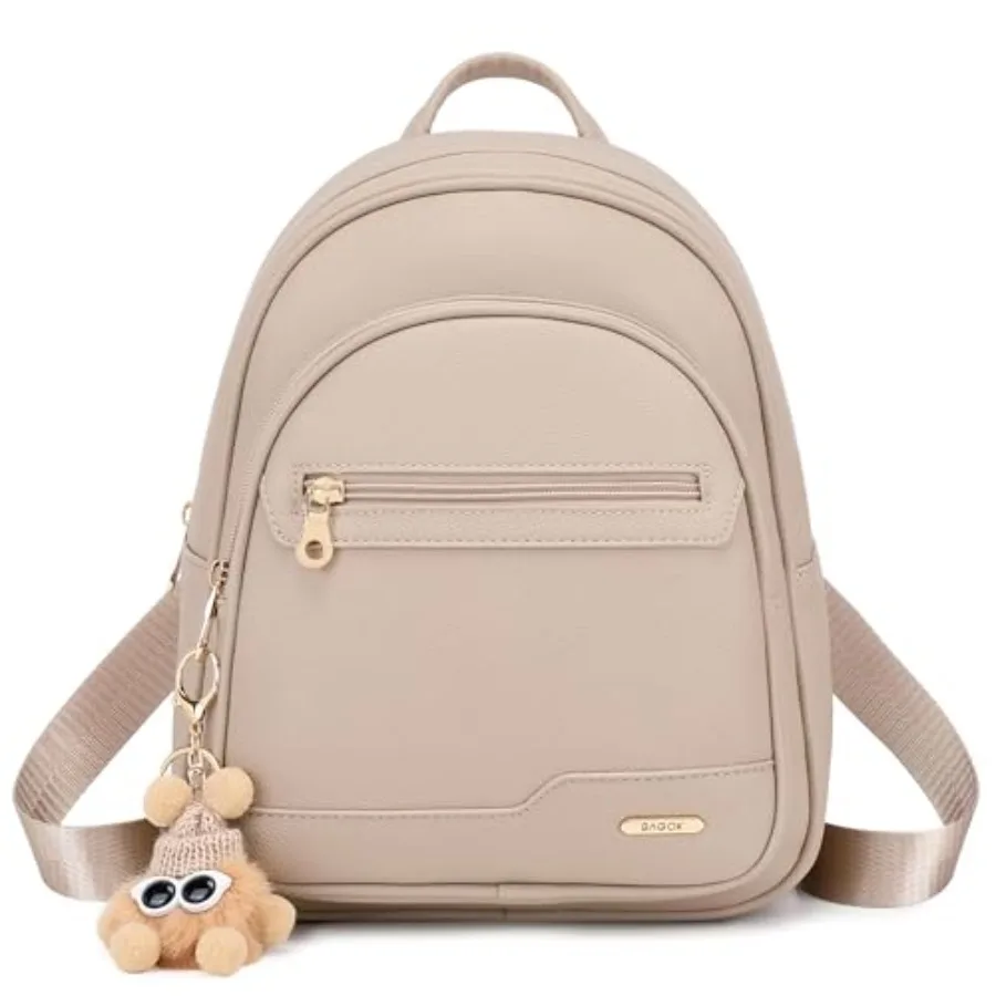 

Mini Leather Backpack Purse for Women Small Backpack Purse with Cartoon Charm Cute Fashion Bag for Girls and Teens