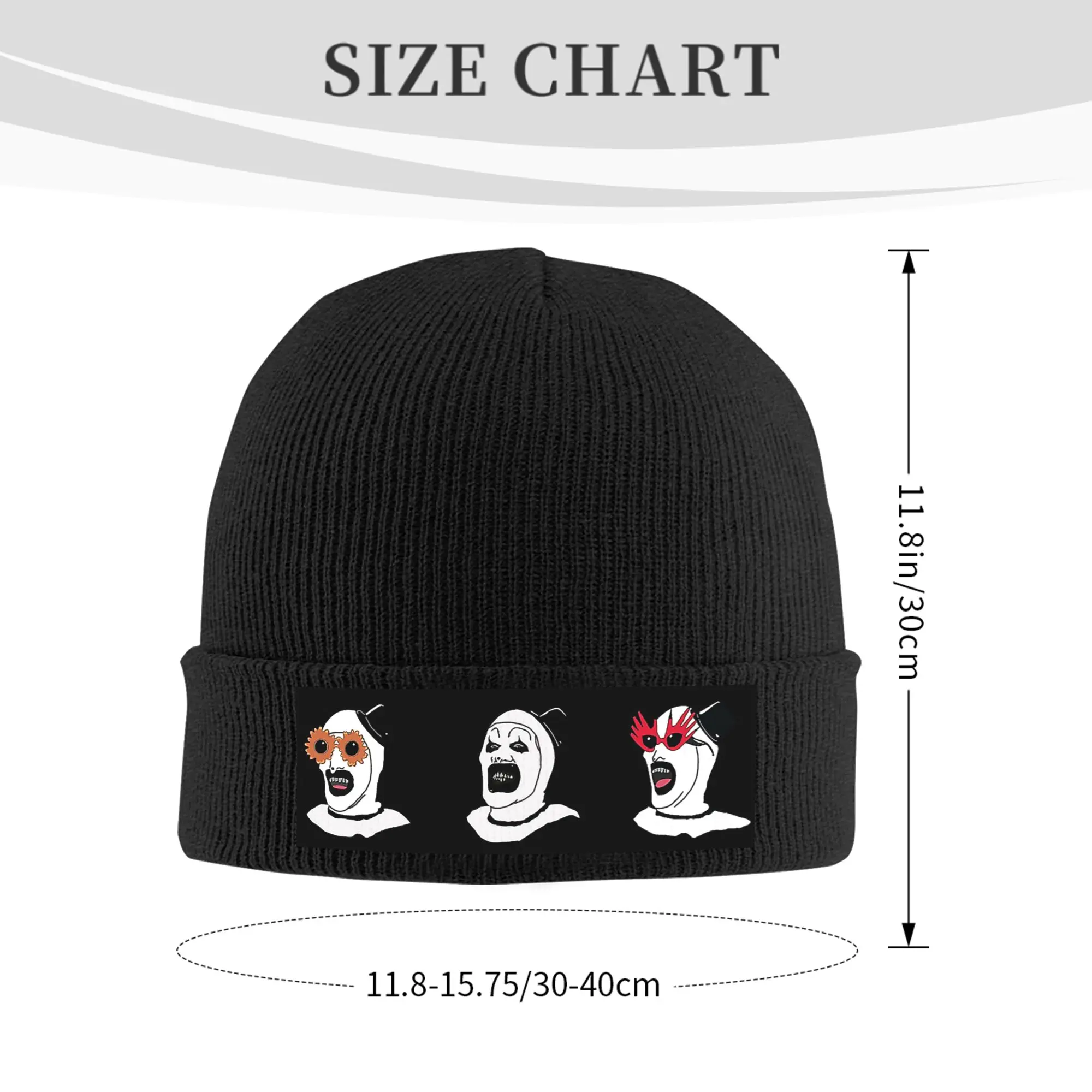 Poster Of T-Terrifiers 3 Halloween Christmas Beanie Cap Unisex Winter Warm Bonnet Femme Knit Hat Street Skullies Beanies Caps