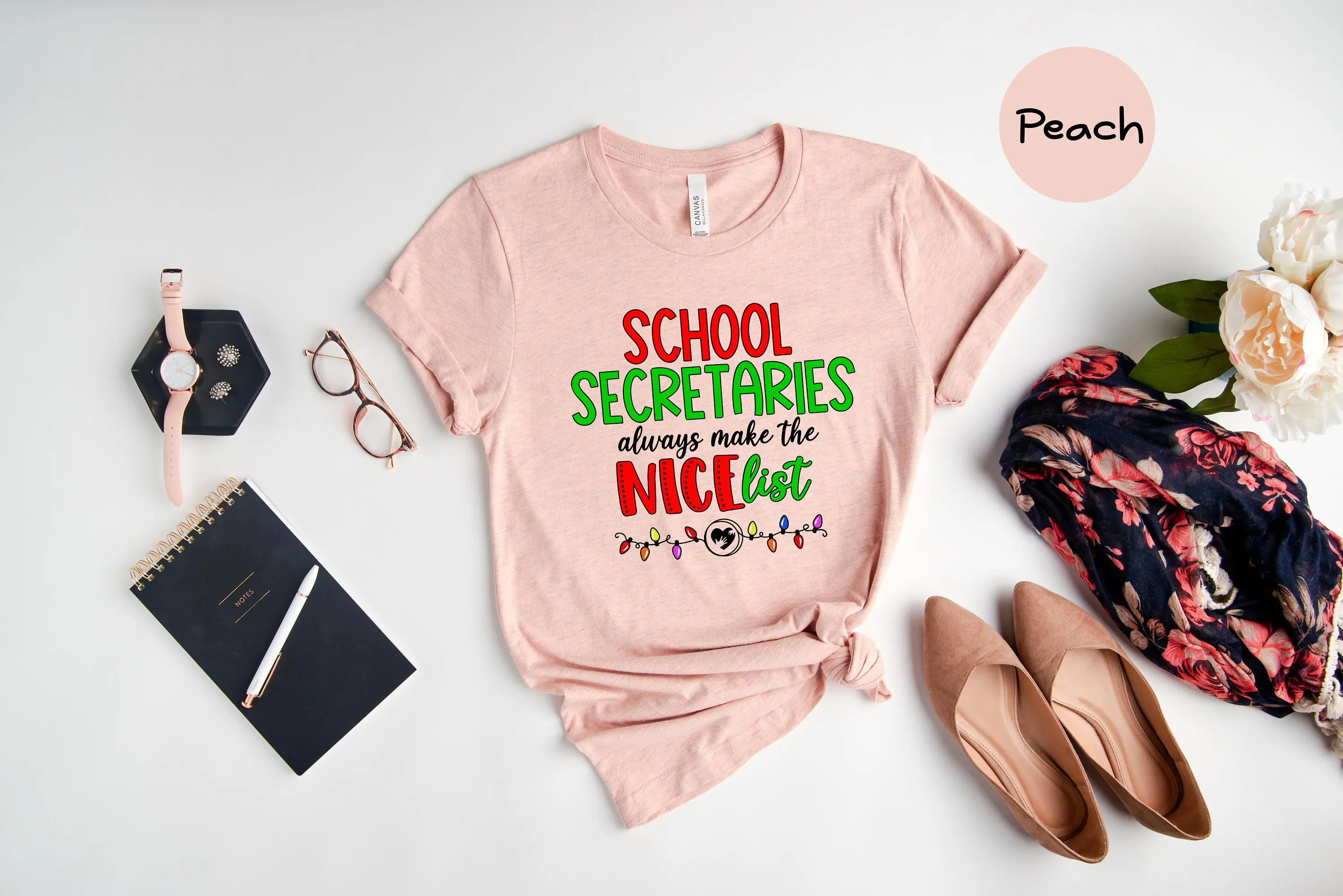 School Secretaries Always Make The Nicelist T Shirt Secretary Christmas Sweat Office Crew