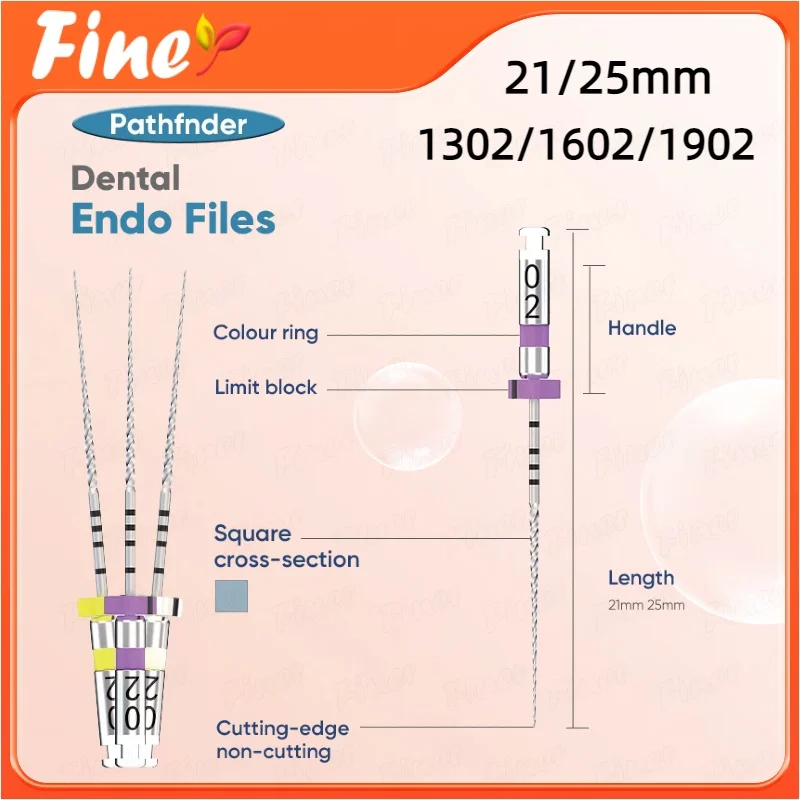 

Finer Dental Endodontic Files Pathfnder Files 6pcs/set Heat Activated Endodontic Rotary Files 21/25mm Dentistry Materials