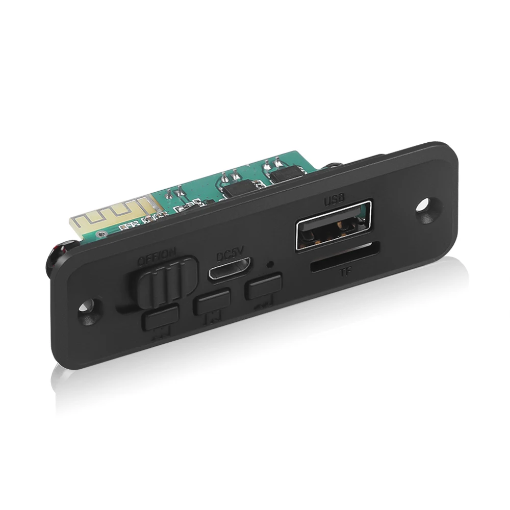5V 2A 2X3W Bộ Giải Mã Ban MP3 Người Chơi Xe Hơi Bluetooth 5.0 Chức Năng Gọi Đài FM Không Dây mô Đun TF AUX MP3 WMA WAV FLAC APE