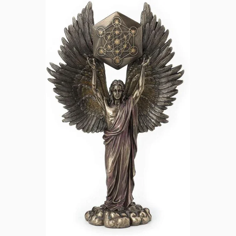 Archangel Resin Statue Handicraft Garden Decoration Creative Myth Theme Belief Trinkets Angel Metatron Sculpture Home Decoration