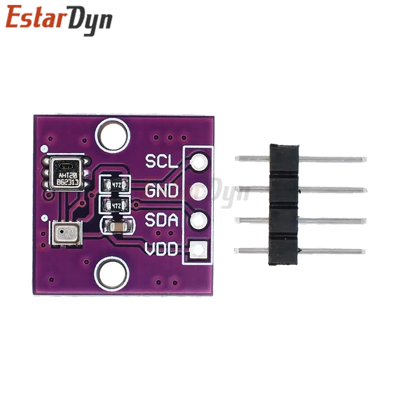 Estardyn AHT20 + BMP280 Módulo 2 en 1 de temperatura, humedad, presión del aire, Sensor Digital de alta precisión de temperatura y presión del aire