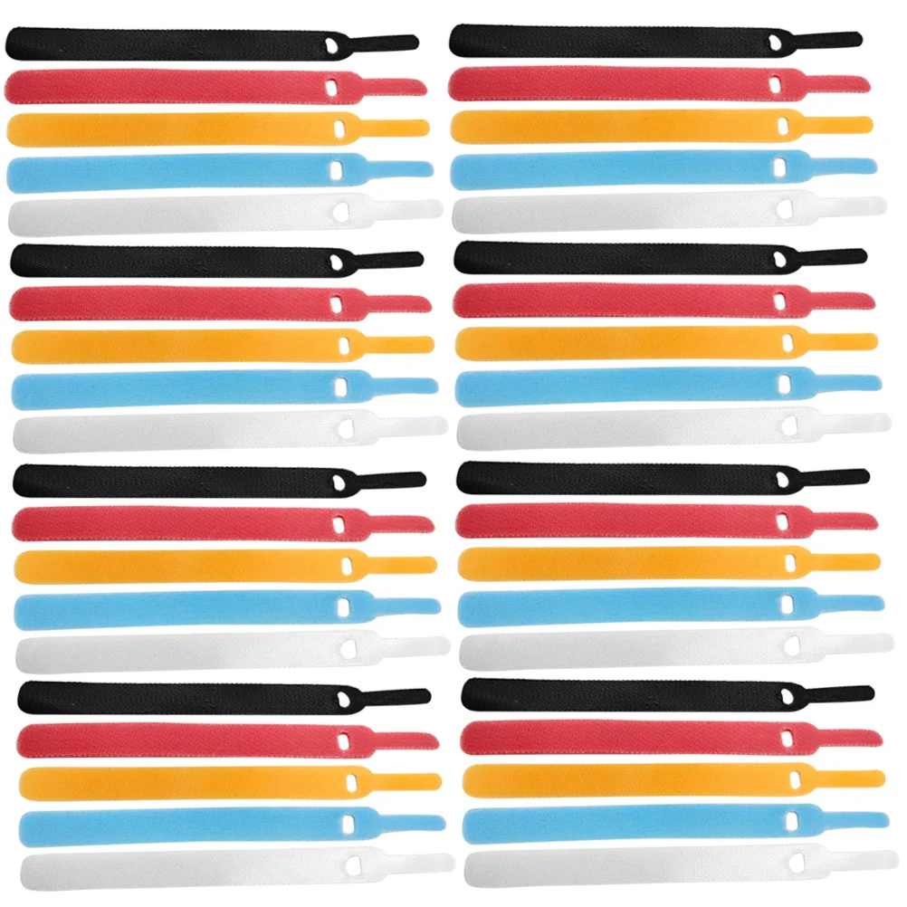 

100Pcs Reusable Cable Ties Fastening Nylon Soft Touch No Scratch for Cables Organization in Home Office Car Power