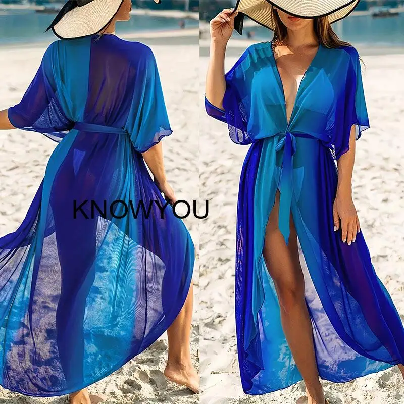 

Sun Protection Cardigans Plus Size Slimming Beach Cover-Up Rayon Bikini Cover Ups Seaside Vacation Swimsuit Dress Women Robe