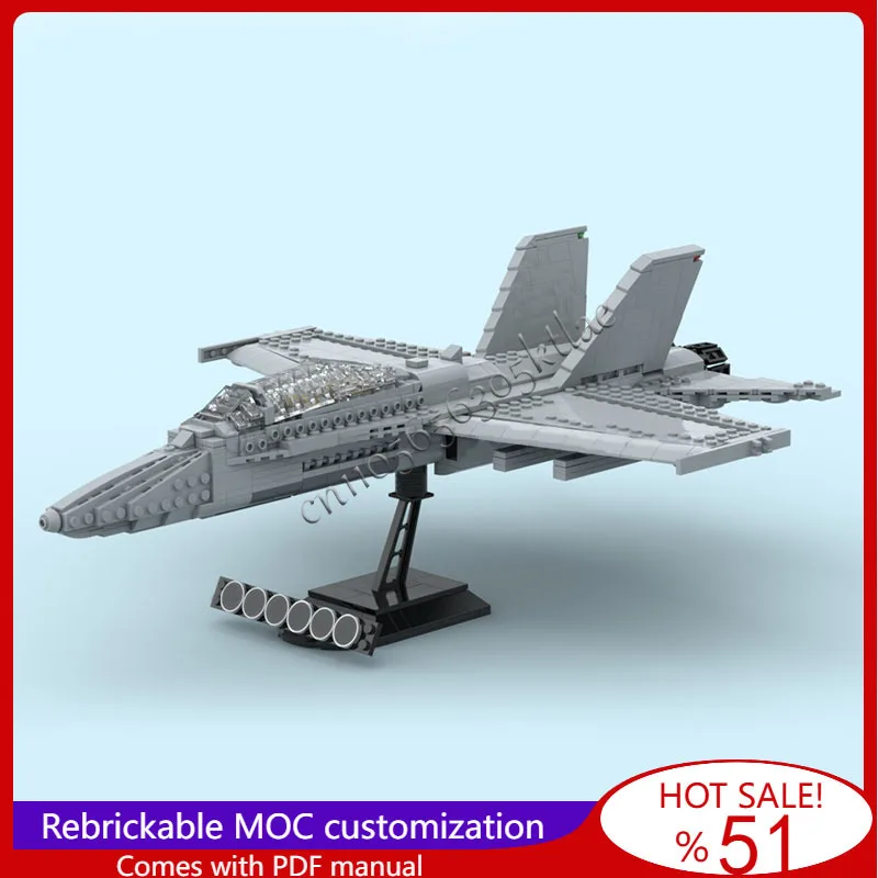 

935Pcs F/A-18D Speedy Fighter Model Technology Building Block Set Creative Assembly Display Toys Kids And Adults Christmas Gifts